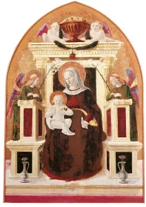 Putto Prints: Madonna and Child Enthroned, angles and putti