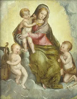 Putto Prints: Madonna with Child, Little Saint John and Angel