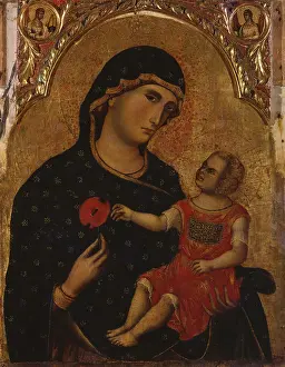 Madonna with Child, by Paolo Veneziano, 1333 ca. 14th Century, board - Italy, Veneto, Venice, Church of Saint Pantaleone. Whole artwork view