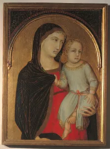 Gothic Style Prints: Madonna and Child, by Pietro Lorenzetti