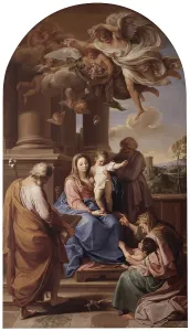Roman School Prints: Madonna and Child with Saints Joseph and Zechariah