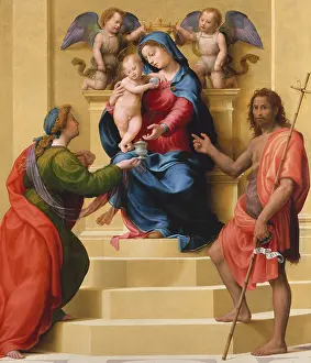 Tuscan Prints: MADONNA AND CHILD WITH SAINTS MARY MAGDALEN AND JOHN THE BAPTIST