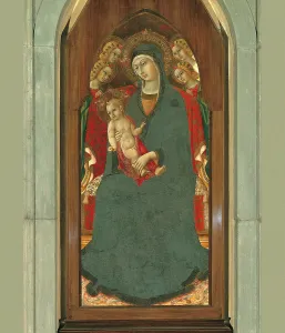 Siena Prints: Madonna and Child with Saints, by Sano di Pietro