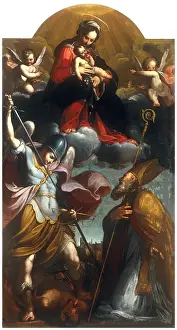 Angels Prints: Madonna with Child and St