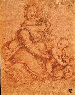 Lamb Prints: Madonna and Child with St Anne