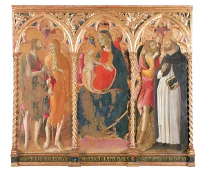 John The Baptist Prints: Madonna with Child and the Sts John Baptist and Mary Magdalene