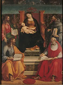 One Parent Prints: The Madonna Enthroned with Child and Saints (St James the Greater)