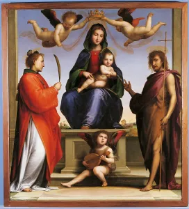 Altarpiece Prints: Madonna Enthroned with Saints, by Bartolomeo della Porta known as Fra Bartolomeo