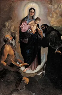 Jerome Prints: Madonna in Glory with Child and Saints Michael the Archangel