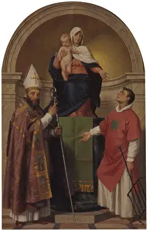 Martyr Prints: Madonna of the Health, and the saints Lawrence of Villanova and Lawrence