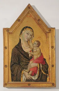 Madonna of Montelabate, by Leo da Siena, 14th Century, panel, - Italy, Umbria, Perugia, National Gallery of Umbria. All