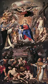 Mid Air Prints: Madonna of the Rosary, by Domenico Zampieri known as il Domenichino