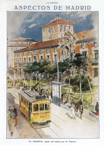 Technician Prints: Madrid (1915). El Hospicio. Saketch from life by M
