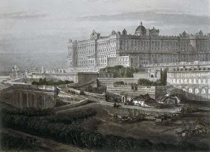 Courtier Prints: Madrid. Palacio de Oriente (Easter Palace) in 19th c