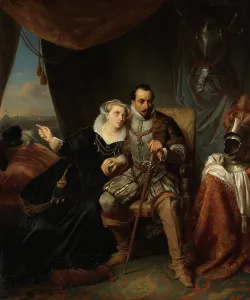 Siege Prints: Magdalena Moons Begs her Fianc Francisco Valdez to Postpone the Storming of Leiden another night