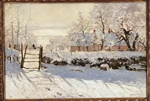 Bare Tree Prints: The Magpie, by Claude Monet, 1868 - 1869
