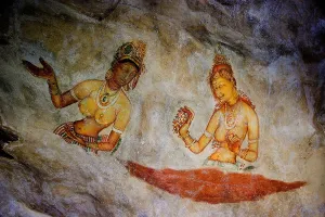 5th C Prints: Maidens among clouds. 5th c. SRI LANKA