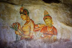 5th C Prints: Maidens among clouds. 5th c. SRI LANKA