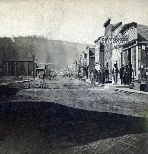 Dirt Road Prints: Main Street of the oil town, Petroleum Centre