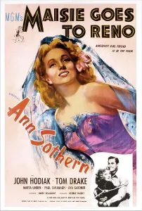 Embrace Prints: MAISIE GOES TO RENO, US poster, Ann Sothern, John Hodiak, 1944