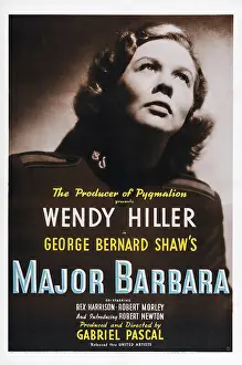 Wendy Prints: MAJOR BARBARA, US poster art, Wendy Hiller, 1941