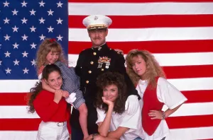 Marisa Prints: MAJOR DAD, clockwise from top center: Gerald McRaney
