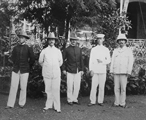 Macarthur Prints: Major General Arthur MacArthur (2nd from left) and his staff in the Philippines