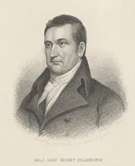 Michigan Prints: Major General Henry Dearborn, etching by Henry Bryan Hall