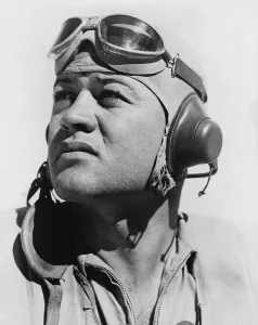 Aviator Cap Prints: Major Gregory Pappy Boyington, commanding officer of the famous Marine fighter squadron