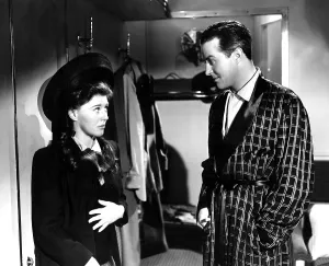Bathrobe Prints: THE MAJOR AND THE MINOR, Ginger Rogers, Ray Milland, 1942