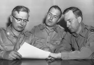 Papers Prints: Major Roland E. Alley (center)