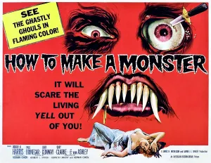 Fangs Prints: HOW TO MAKE A MONSTER, half-sheet poster, 1958