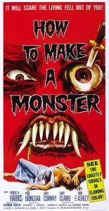 Fangs Prints: HOW TO MAKE A MONSTER, poster art, 1958