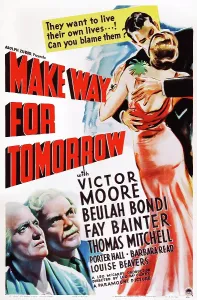 Old Age Prints: MAKE WAY FOR TOMORROW, US poster, bottom from left: Beulah Bondi, Victor Moore, 1937