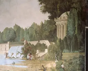 Village Prints: Maldenti Houses, 19th Century, fresco - Italy