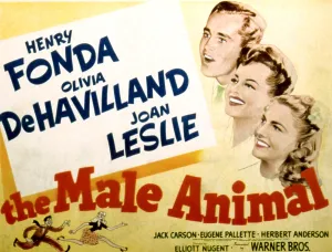 De Havilland Prints: THE MALE ANIMAL, Henry Fonda, Olivia de Havilland, Joan Leslie, 1942
