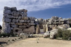 Neolithic Prints: MALTA. Gozo Island. Xaghra. Megalithic temple (3150-2500 BC)