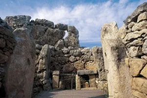 Prehistoric Prints: MALTA. Gozo Island. Xaghra. Megalithic temple (3150-2500 BC)