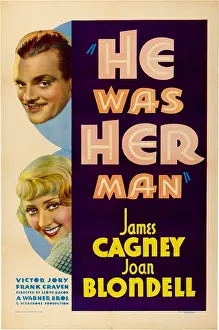 Blondell Prints: HE WAS HER MAN, top to bottom: James Cagney, Joan Blondell, 1934