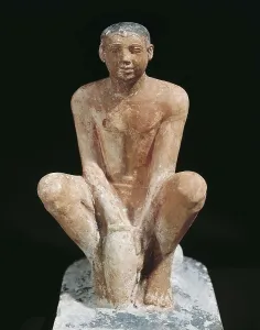 2465 Bc Prints: Man coating a jar with clay. ca