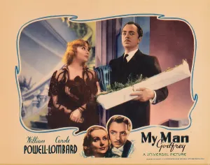 Lombard Prints: MY MAN GODFREY, lobbycard, from left: Carole Lombard, William Powell, 1936