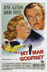 Niven Prints: MY MAN GODFREY, US poster art, from left: June Allyson, David Niven, 1957