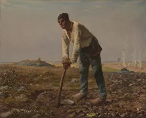 Lcgr1606 Prints: Man with a Hoe, by Jean-Franois Millet, 1860-62, French painting, oil on canvas