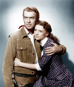 Cordouroy Prints: THE MAN FROM LARAMIE, from left: James Stewart, Cathy O'Donnell, 1955