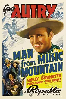 Guitar Prints: MAN FROM MUSIC MOUNTAIN, Gene Autry, Smiley Burnette, Carol Hughes, 1938