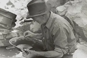 Stream Prints: Man panning gold at Pinos Altos