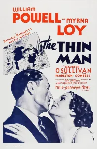 Myrna Prints: THE THIN MAN, US poster art, from left: William Powell, Myrna Loy, 1934