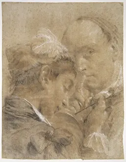 Frontal Prints: Man and Violin Player, by Giovan Battista Piazzetta