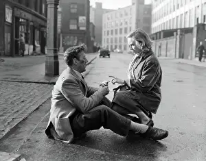 Alec Prints: THE MAN IN THE WHITE SUIT, from left: Alec Guinness, Joan Greenwood, 1951