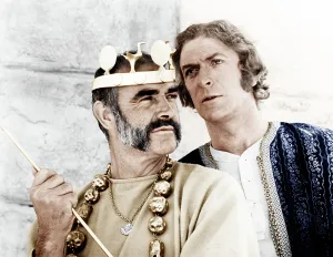 Gold Chain Prints: THE MAN WHO WOULD BE KING, from left: Sean Connery, Michael Caine, 1975